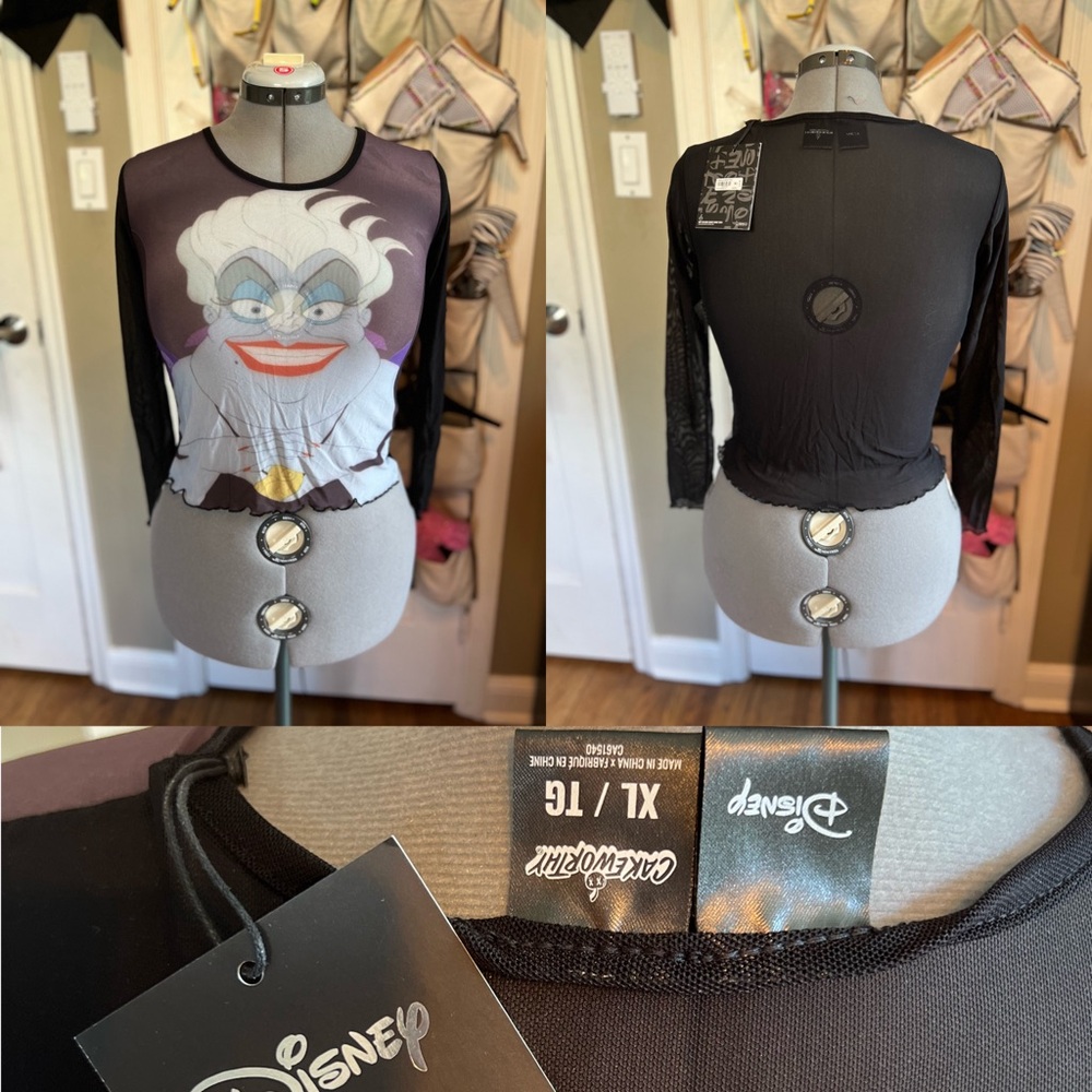 Cakeworthy Disney Ursula sheer top. New with tags!